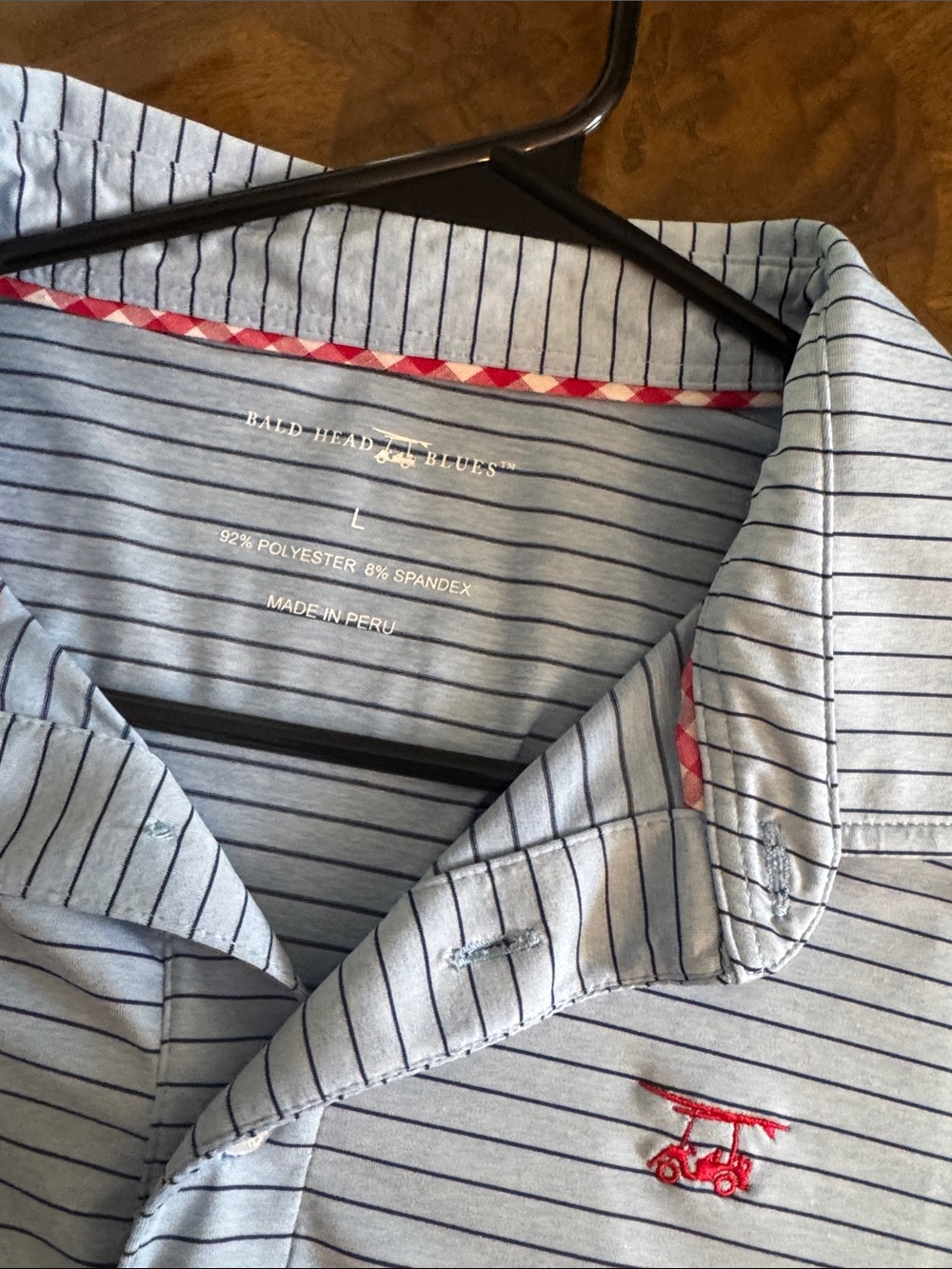 Bald head blues albatross style men’s large golf shirt. Barely used. - Picture 3 of 3
